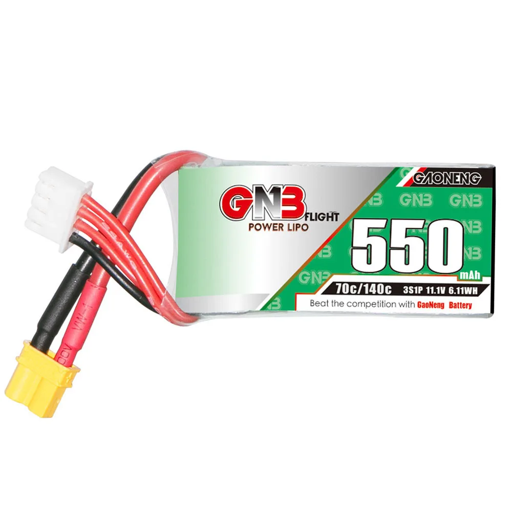 GNB 550mAh 3S 11.1V 70C/140C batteria Lipo per Torrent 110 RC elicottero Quadcopter FPV Racing Drone pezzi di ricambio 2S batteria