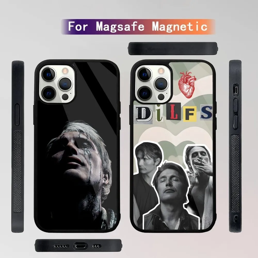 M-Mads Mikkelsen Phone Case For iPhone 15,14,13,12,11,Plus,Pro,Max Mini Magsafe Magnetic Wireless Charging