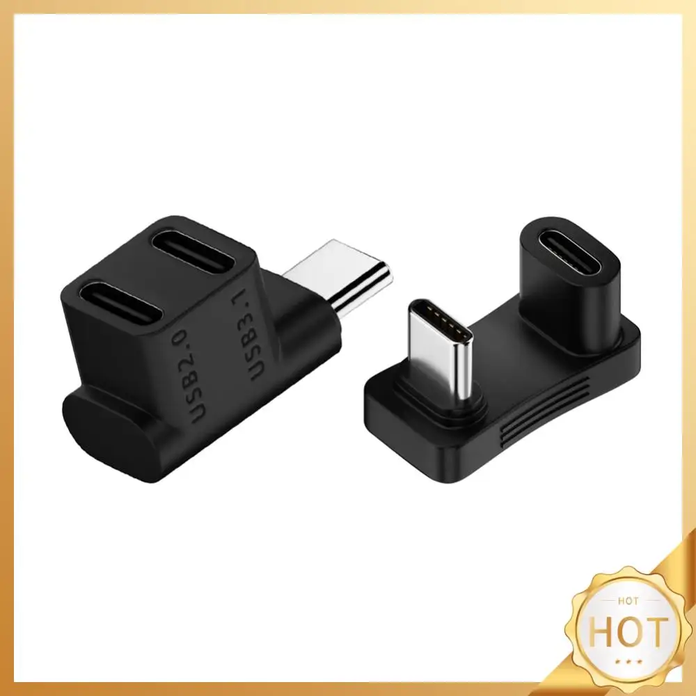 Adaptador convertidor tipo C, Conector de Extensión Profesional tipo C, accesorios de ángulo recto de 100W para cubierta de vapor