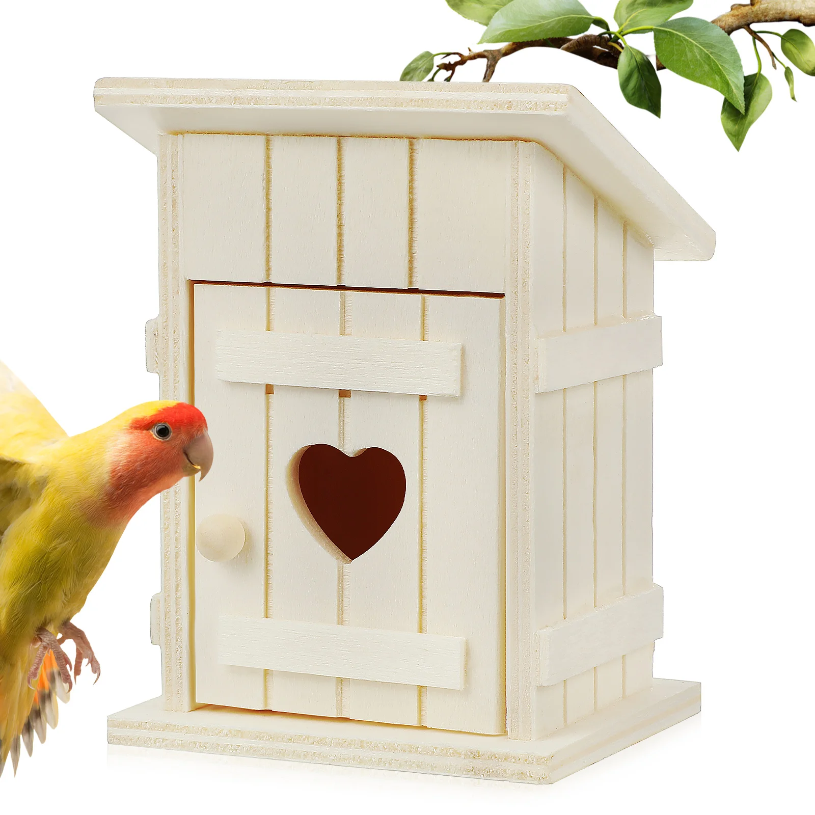 

Wooden Bird Nest Houses For Crafts Garden Nesting Decorate Parrot Natural Outside Child Parakeet Cage