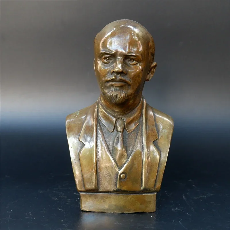 [Crafts] Soviet union Great Communist Lenin Bust Bronze Statue model home decoration room table ornaments Bar office decoration