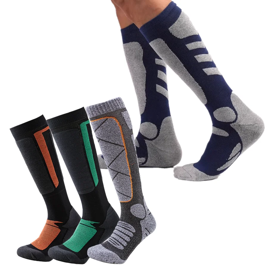 

Зимние термоноски для сноуборда, мужские и женские утепленные носки до колена, подходят для занятий спортом на открытом воздухе, пешего туризма, удобные спортивные носки ​