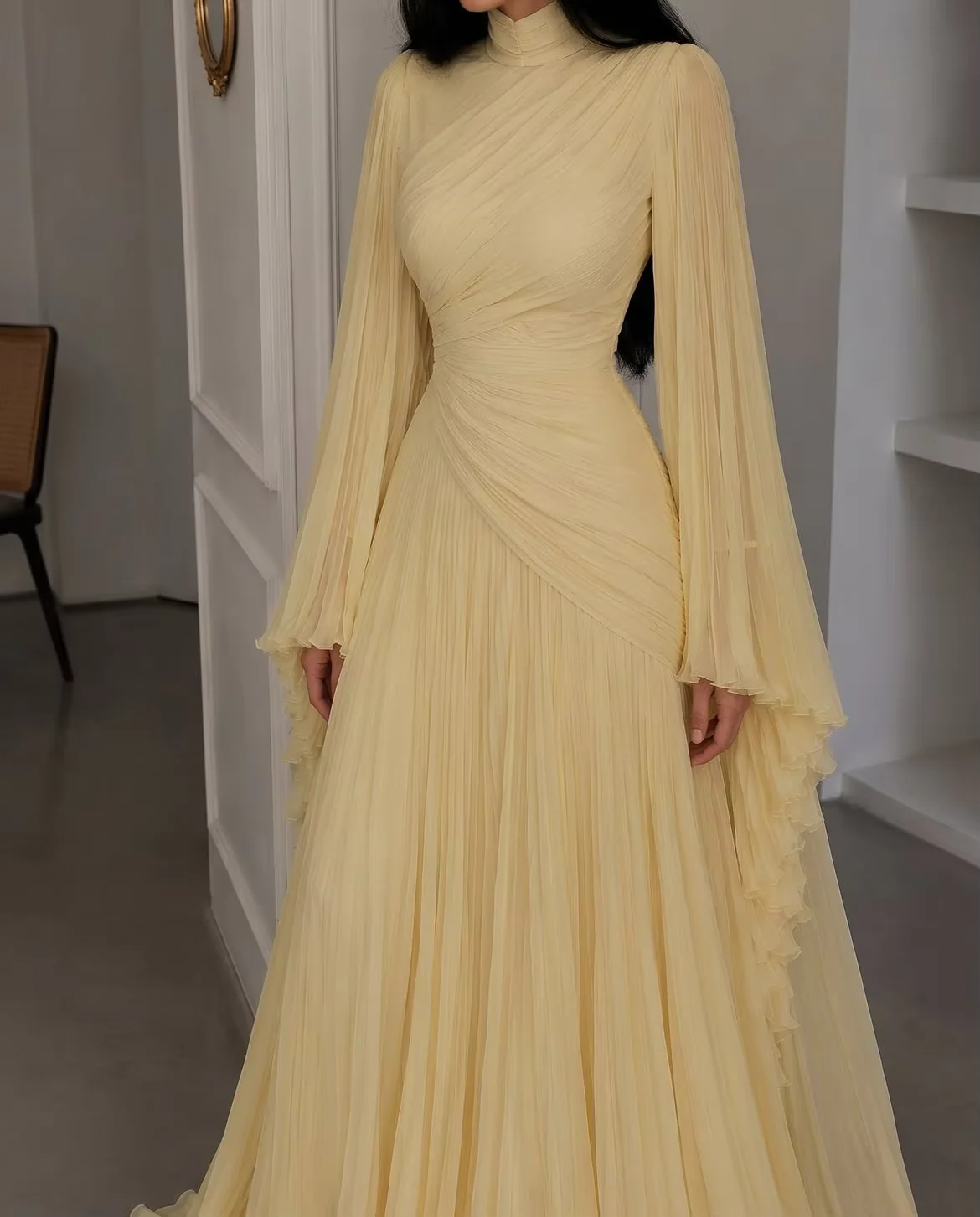 Vestidos de Noite Amarelos Mod - Embroidery Yellow Dress avaliação e preço