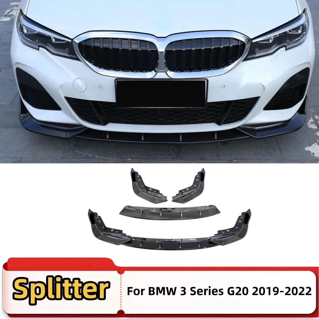 

Front Bumper Lip Spoiler Air Dam Splitter Chin Tuning Accessories For BMW 3 Series G20 G21 G28 2019-22 320i 320d 330i 340i 340d