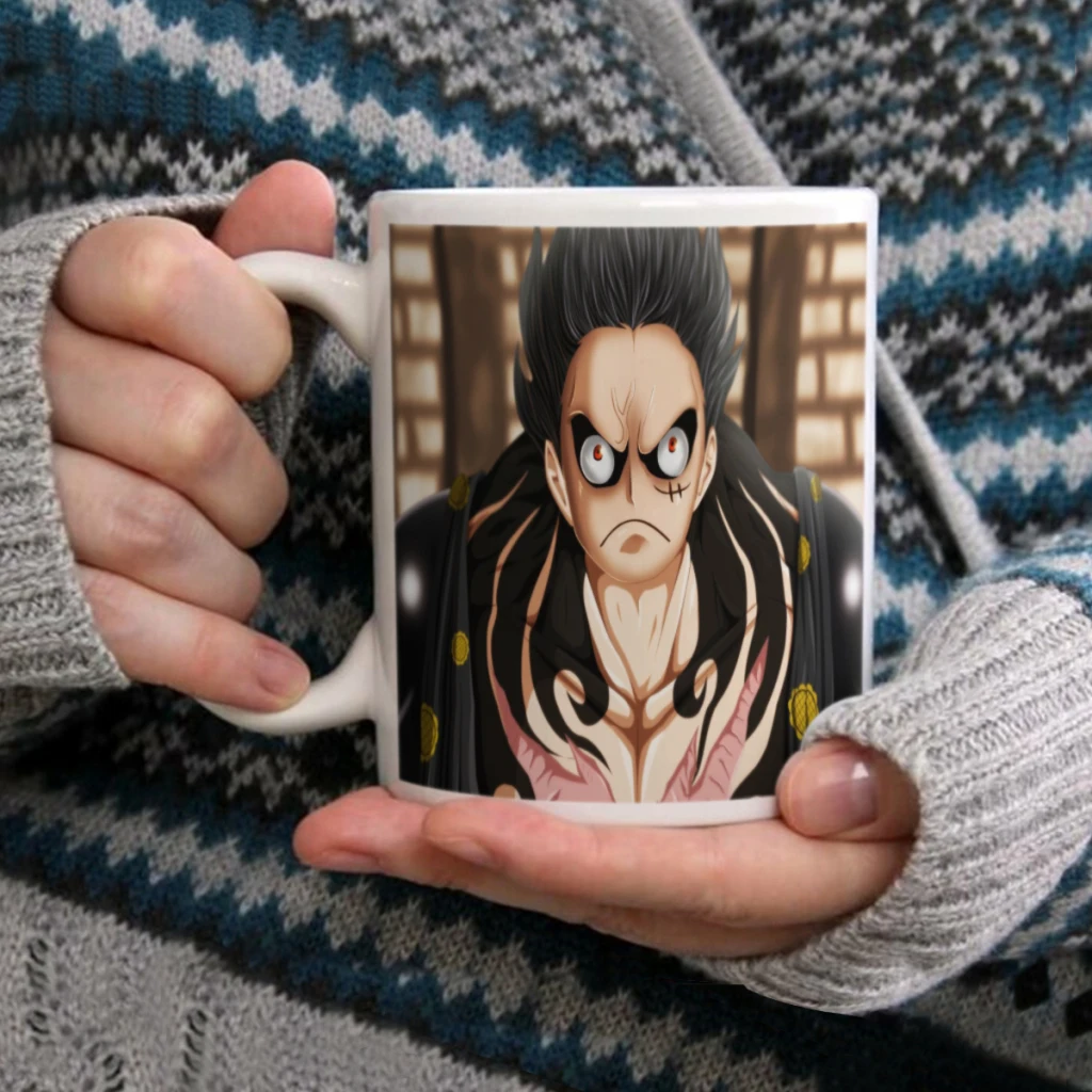 

ONE-PIECE-Luffy-11oz Afternoon Tea Mug Multifunctional Ceramic Coffee Mug Porcelain Coffee Cup Drinking Cup