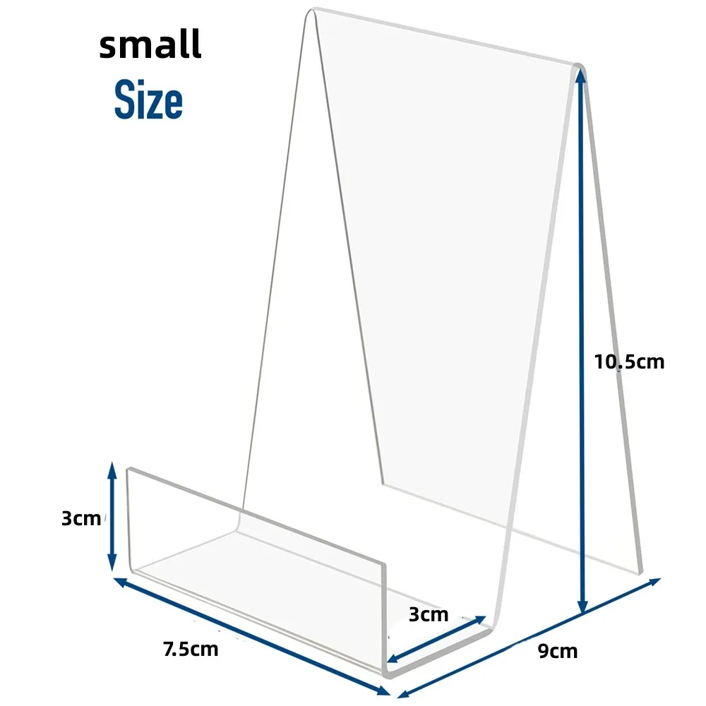 1Pcs Clear Acrylic Book Stand With Ledge Clear Acrylic Book Display Easel For Displaying Books Pictures Albums Comic Books