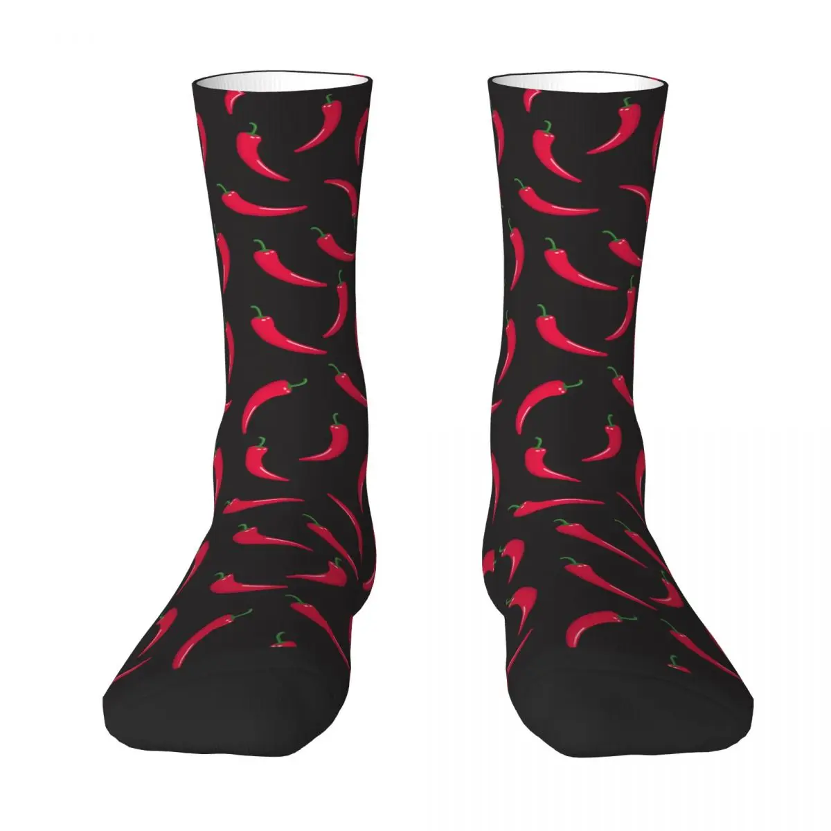 Chilli Peppers Stockings Unisex Red Socks Soft Novelty Socks Autumn Running Sports Non-Slip Custom Socks Gift Idea