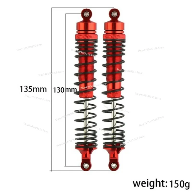1 Set, Black, Metal, for Losi LMT 1/8 Model Car Accessories, Shock Absorber, Hole Spacing 130mm