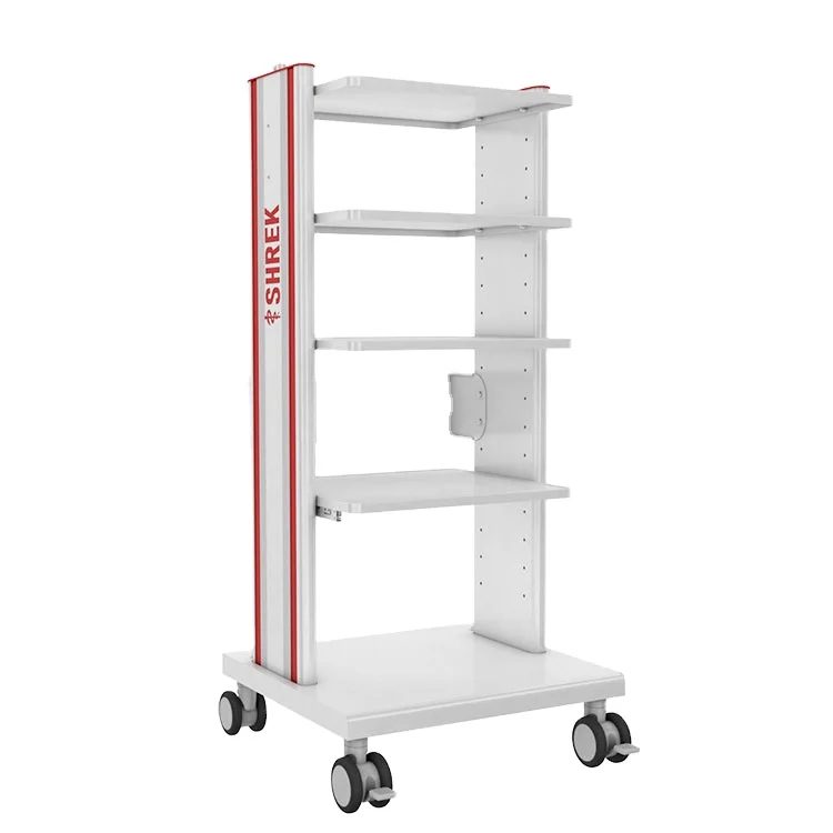 Shrek 303 Stainless Steel 2D Medical Endoscopy Trolley Laparoscopic Car Layers for Hospital    Accessories