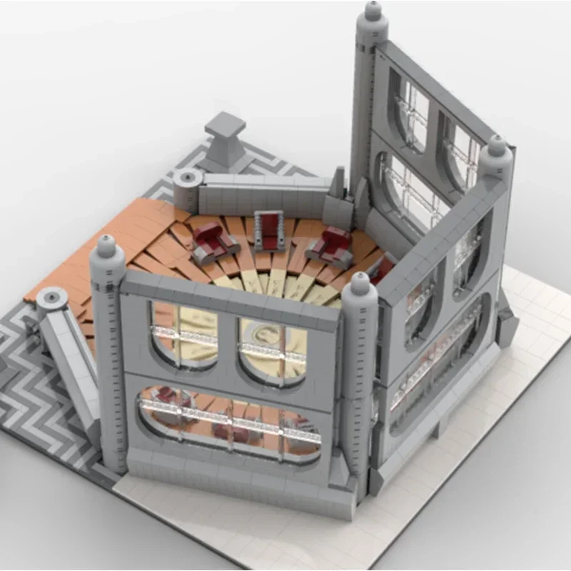 Bloques de construcción Moc modelo de películas de estrellas, tecnología avanzada para sala de reuniones, bloques modulares, regalos, juguetes de Navidad, conjuntos DIY de montaje