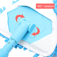 1Set Rotatable Mini Mop Retractable Handle 180 Degree Swivel Triangle Floor Mop for Wood Tile Cleaning Household Floor Mops