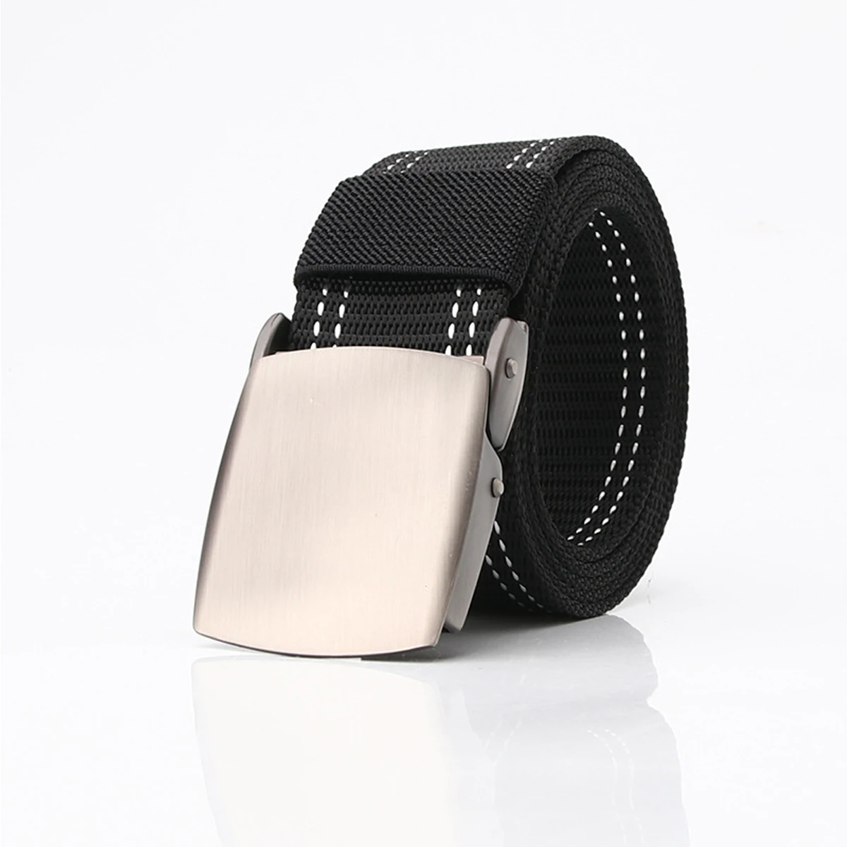 

1pc Canvas Belt Lightweight Adjustable Plastic Buckle Outdoor Training Webbing For Men Military Waistbelt Durable Wear Resistant