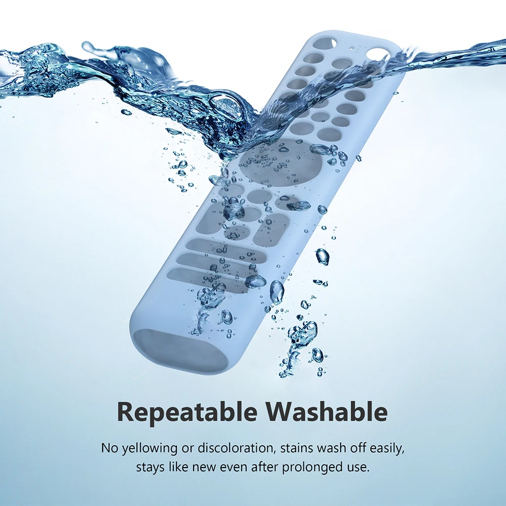 حافظة واقية من السيليكون لجهاز التحكم عن بعد TCL RC716/RC833 GUB1 غطاء حماية مضاد للانزلاق مضاد للسقوط مع حبل قصير #5