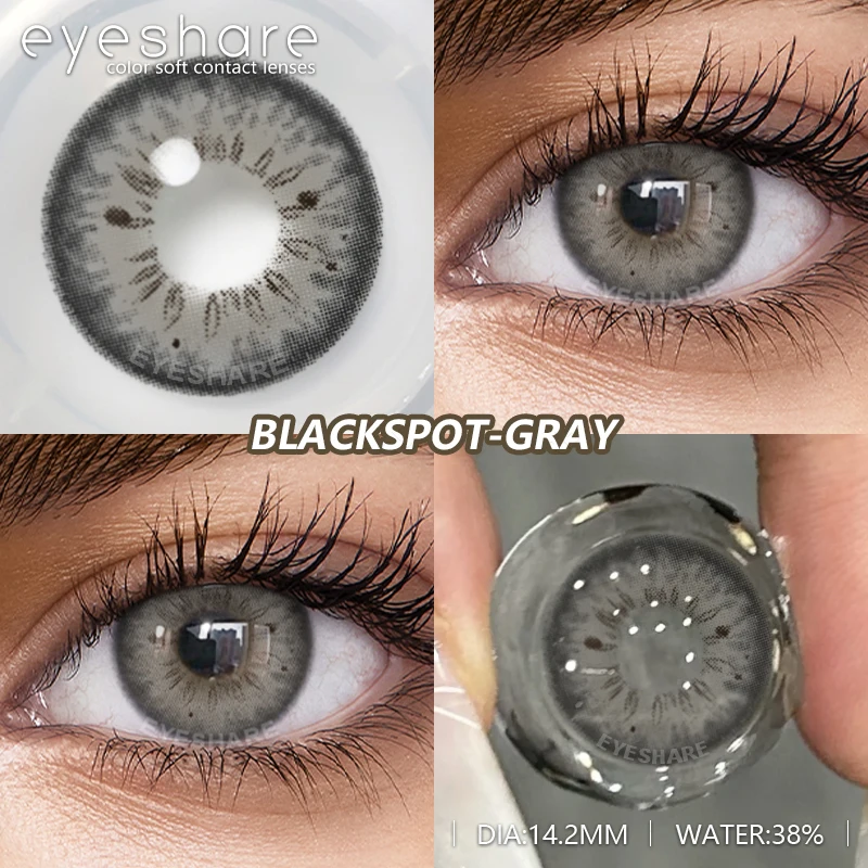 EYESHARE lentes de contacto de colores, lentillas grises para ojos, lentes azules de moda, lentillas marrones, contactos coloridos para estudiantes