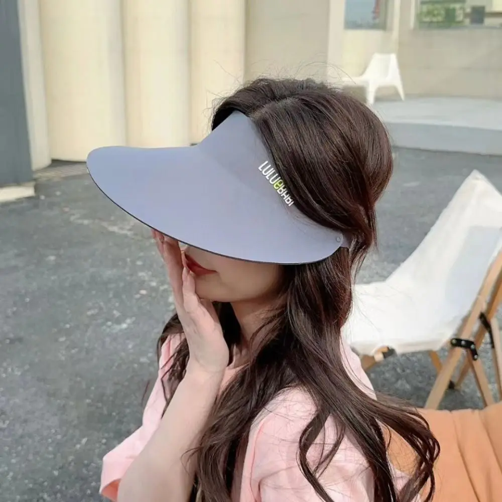 

Casual Sun Protection Hat New Fashion Women Men Summer Sun Hat Anti-UV Seamless Integrated Foldable Empty Top Hat