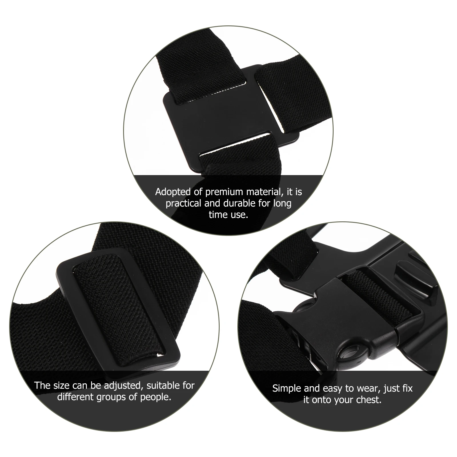 

Adjustable Camera Harness Belt Safe Secure Outdoor Sports Chest Strap for Phone DV Wide Elastic Fits Action Cameras