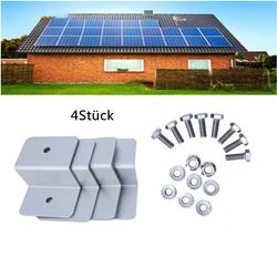 4 Pcs Solar Module Bracket Mounting Aluminum Z Angle Solar Panel Brackets Aluminum Alloy Balcones or Houses Roof Mounting