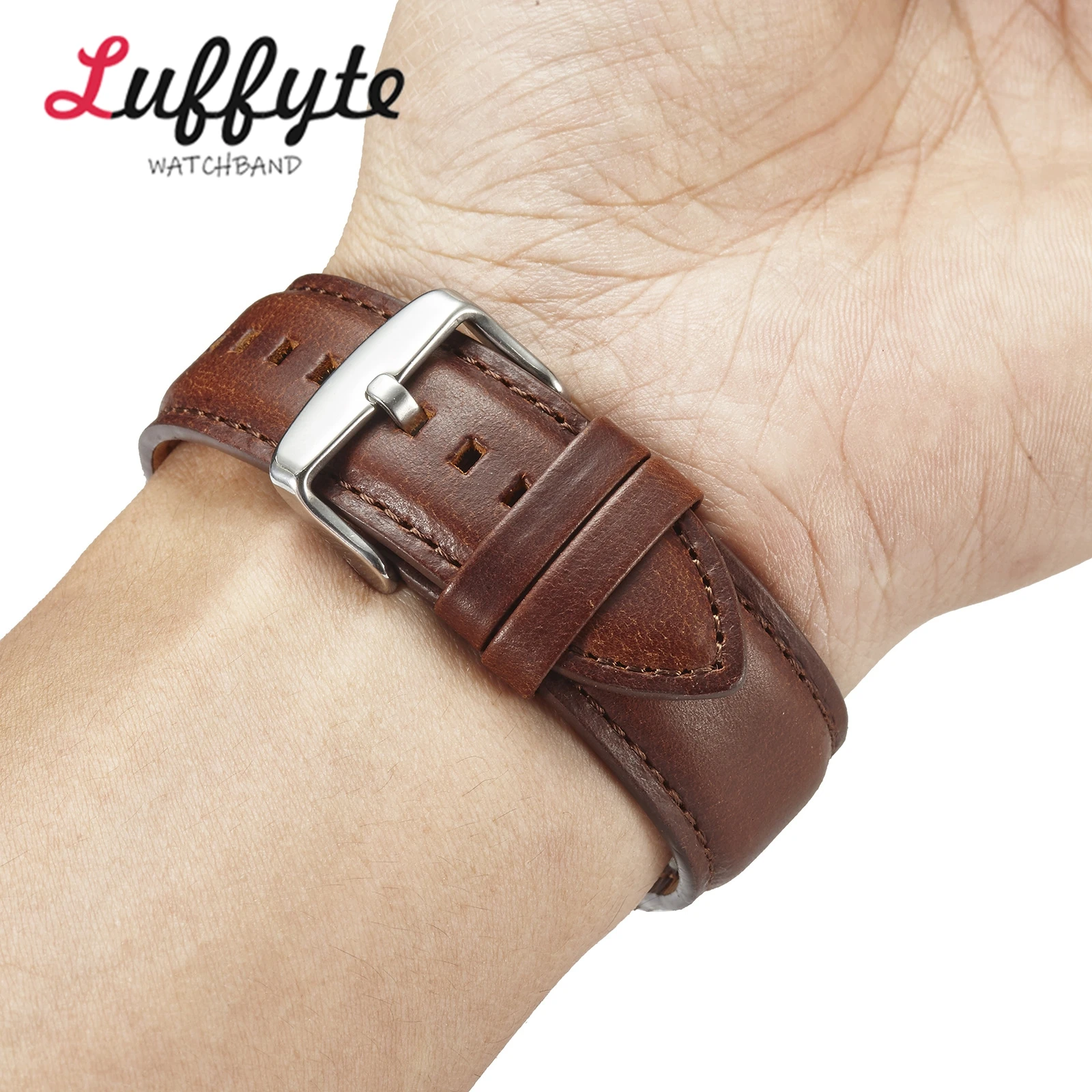 Быстросъемный кожаный ремешок для часов 20 мм 22 мм Черный Коричневый браслет Универсальный сменный ремешок для часов