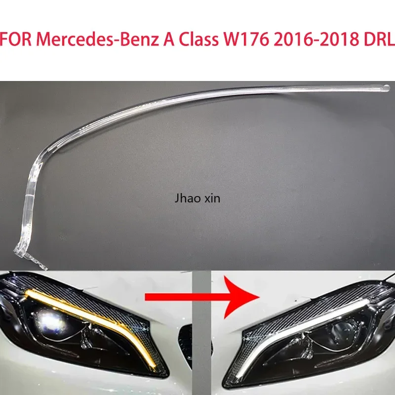 For Mercedes-Benz A Class W176 2016-2018 DRL Light Guide Plate Light Guide Tube Headlight Daytime Running Light Guide Angel Eye