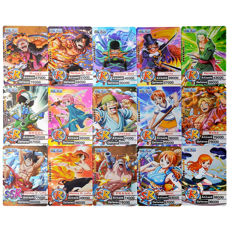 Anime One Piece Card English Version Nami Luffy TCG SR Rare Trading Collections Card Game Collectibles Battle Child Gift Toy