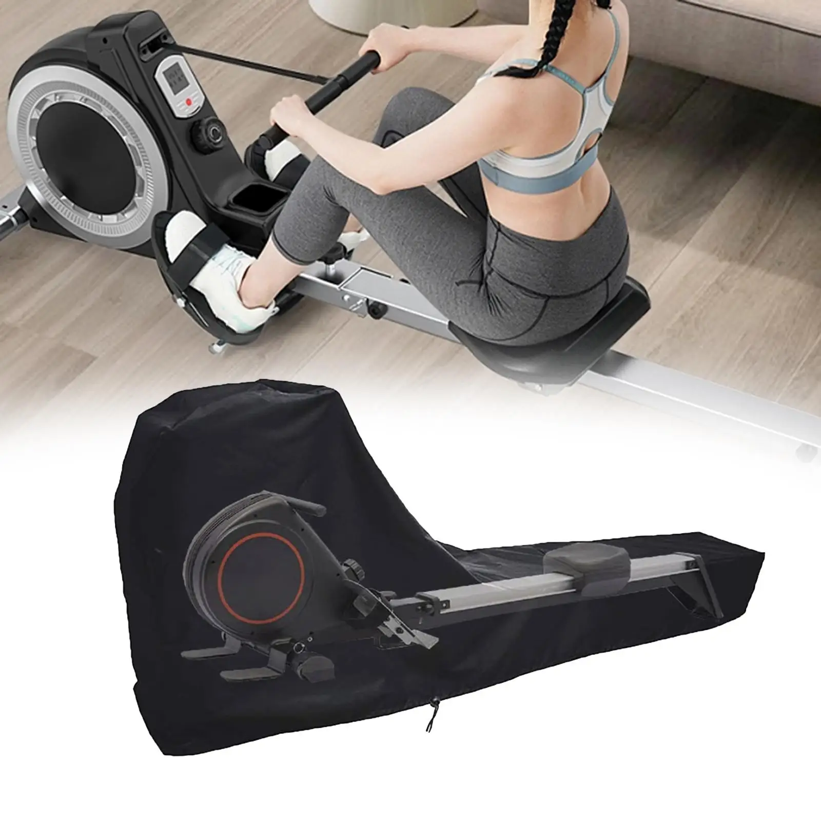 Waterproof Rowing Machine Cover 210D Oxford Dustproof Anti Scratch Fitness Equipment Protector for Home Gym