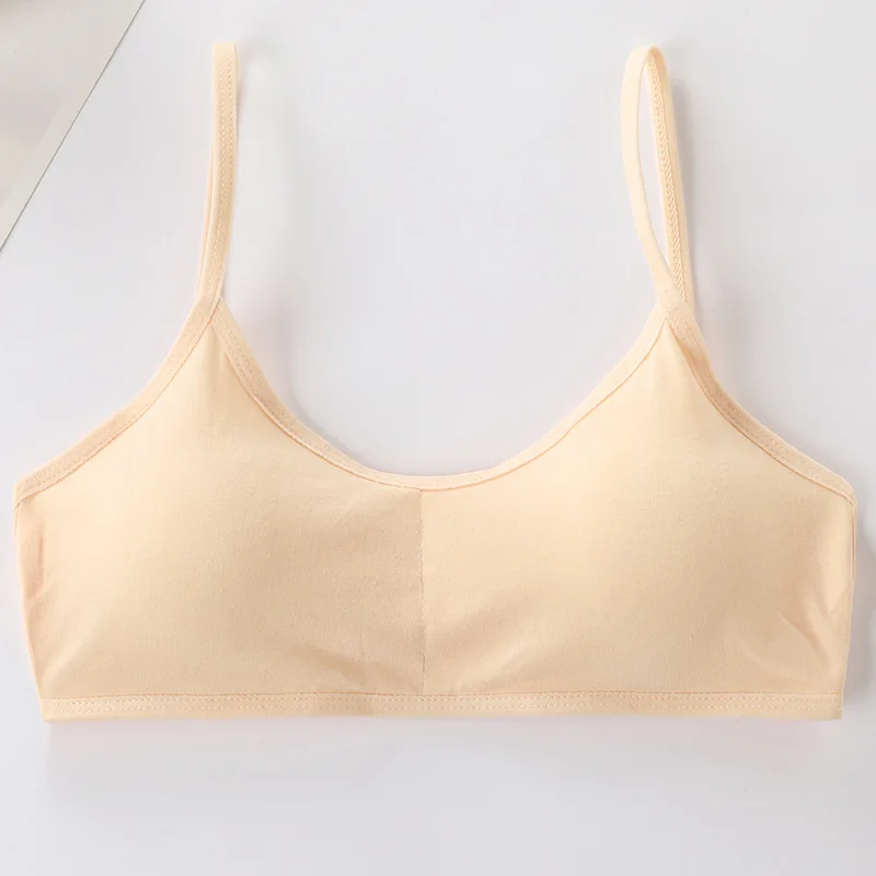 Cotton Sport Bra Children Training Bras with Chest Pad Detachable Teens Tops for Girls Kids Underwear 8-16 Teen Girls Clothing