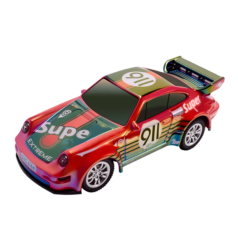 9IMOD Mini Alloy RC Car APP Control Programmable 3 Speed Cruise Control LED Lights USB Rechargeable 60Min Runtime Auto Demo Toy