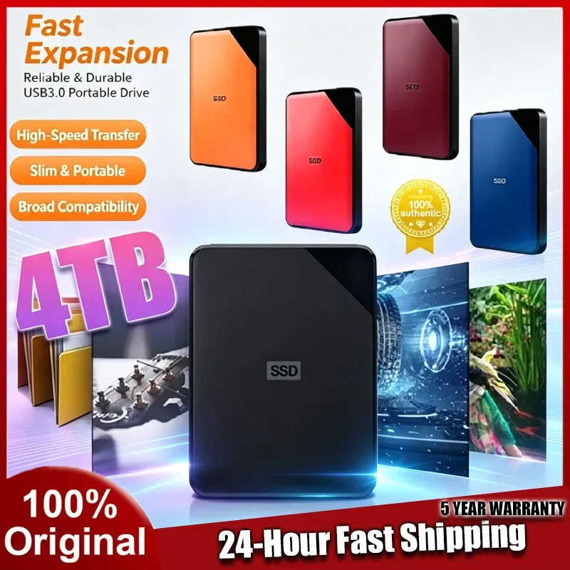 SE External Portable SSD 1TB 2TB 4TB High Speed 550MB/s Type-C Solid State Drive Shockproof Multi Colors Storag for Notebook Mac