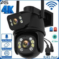 4K 8MP WiFi Surveillance IP Camera, Dual Lens, 4X Digital Zoom, AI Human Detect, ONVIF, Outdoor Security PTZ IP Cameras