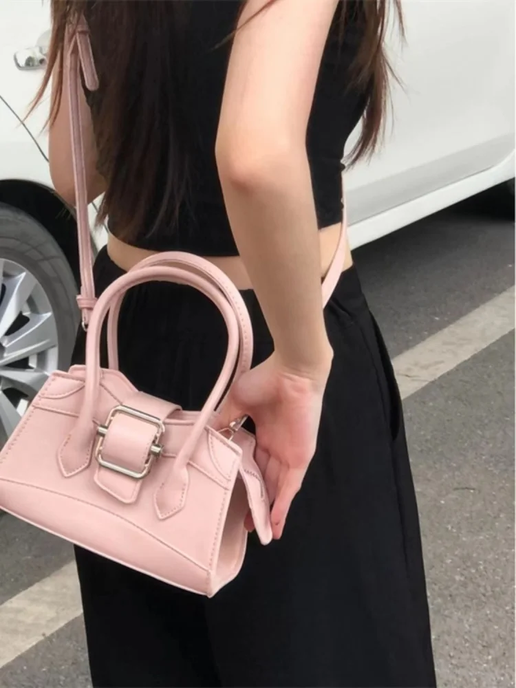 Fashion Belt Mortor Style Shoulder Bags Women Handbag Commuter Solid Color Crossbody Bag Classic Bolsos All-match