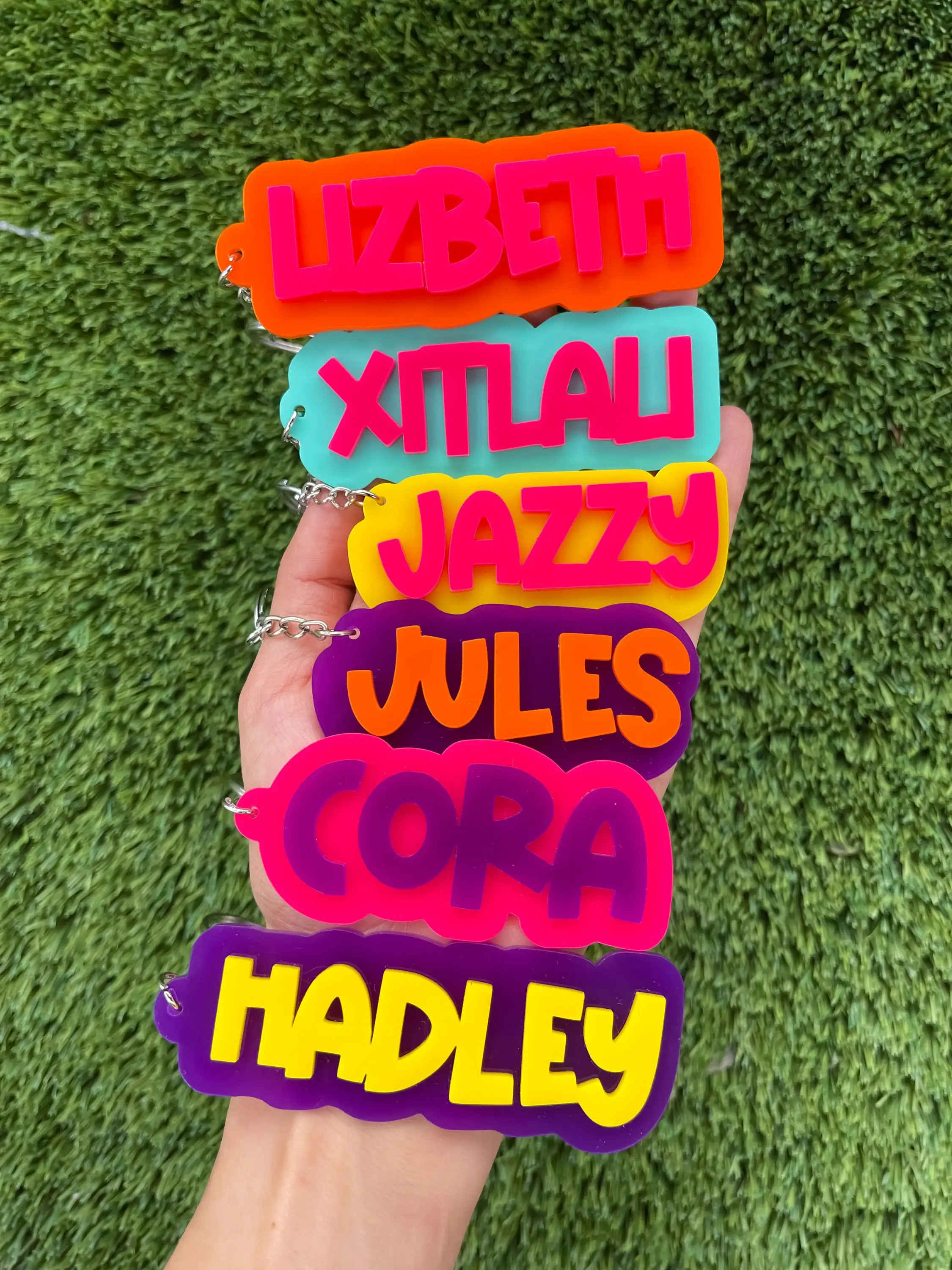 Llavero personalizado con nombre o iniciales, accesorio elegante para uso diario, regalo personalizado