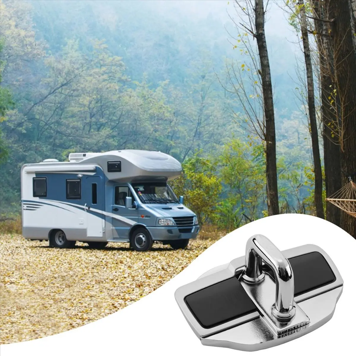 #87I 1 Sets TRD Door Lock Protector for Toyota Land Cruiser,Door Stabilizer,(Zinc Alloy + ABS)