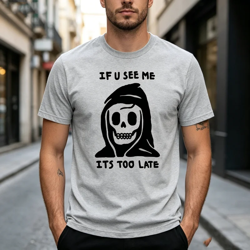 Grim Reaper T Shirt Scythe Patch Sticker Poster Hood Death Mask Robe Statue Tee
