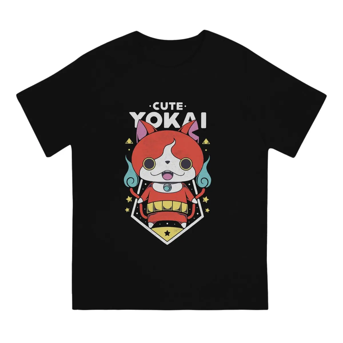 Yokai Watch Newest TShirt for Men Cute Yokai Round Neck Pure Cotton T Shirt Hip Hop Birthday Gifts OutdoorWear