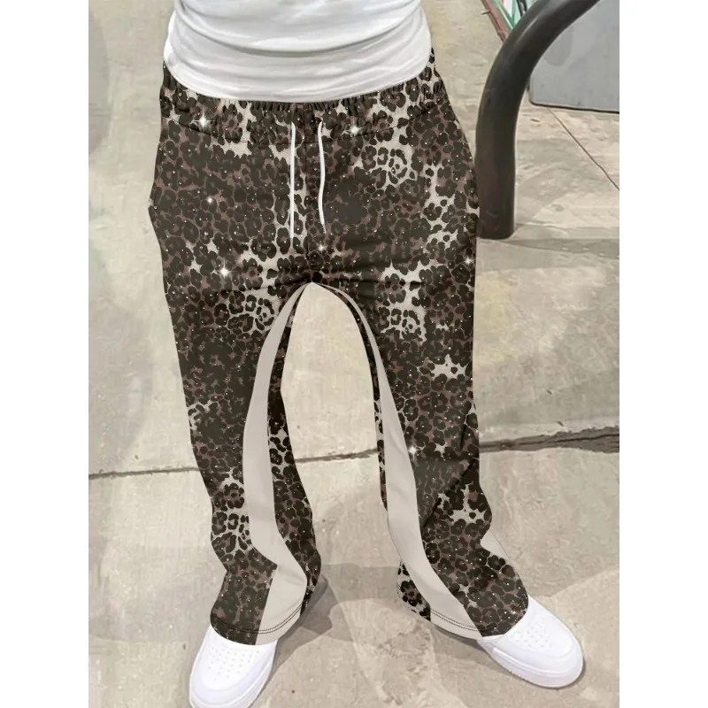 Y2k Flared Pants Men's Kids Loose 3D Print Trousers Casual Sweatpants Mid Waist Sporty Clothes Streetwear Hip Hop Vintage Pants