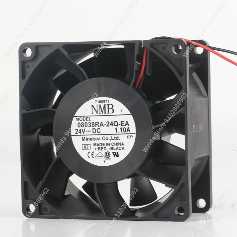 

NMB 08038RA-24Q-EA-02 8038 80X80X38MM 5V 12V 48V DC24V 1.10A 8CM Inverter Fan Axial Flow Fan