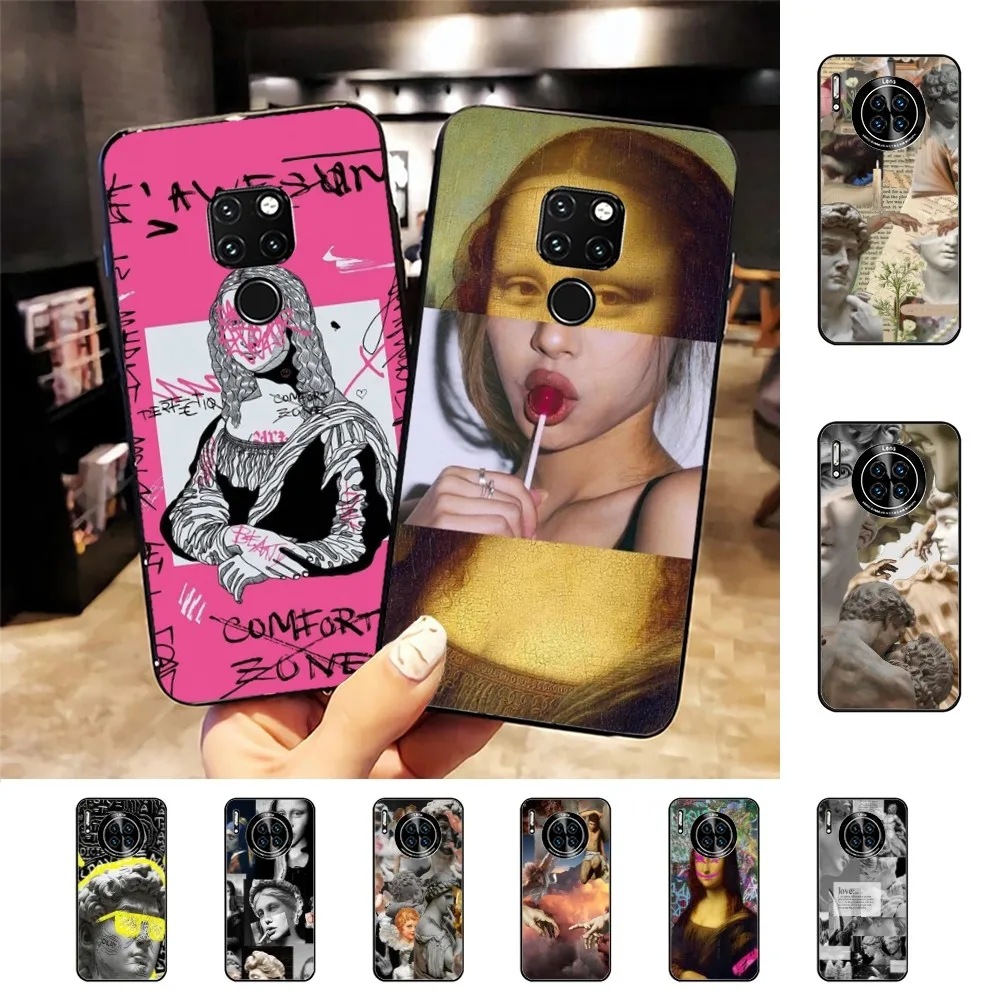 Art Aesthetic Statue David Mona Lisa Phone Case For Huawei Mate 10 20 30 40 50 lite pro Nova 3 3i 5 6 SE 7 pro 7SE