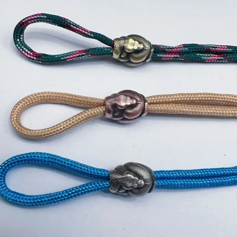 حبات سكين نحاسية ثعبان بيثون ، حبل مظلة خارجي EDC ، حبل منسوج ، أساور باراكورد بانك ، دلايات ، إكسسوارات مجوهرات ، تصنعها بنفسك