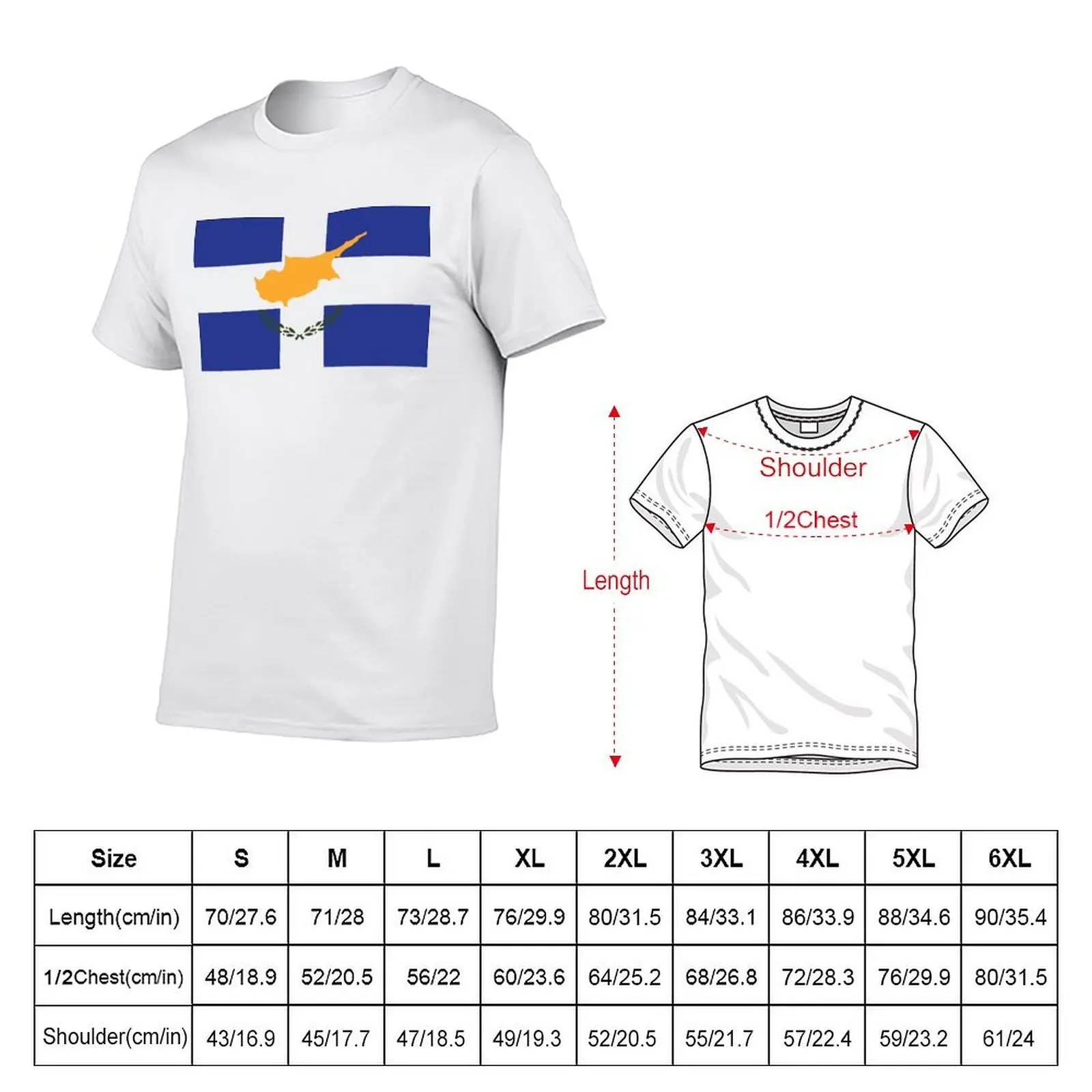 shirts Cyprus cotton t man 100% funny Greek cotton t T-Shirt flag man shirts for