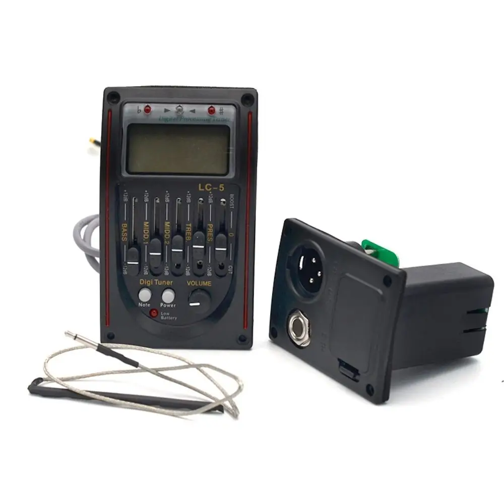 LC-5/4 Band Acoustic Guitar Preamp EQ Equalizer EQ Preamp Guitar Tuner System LCD Display Digital Blend