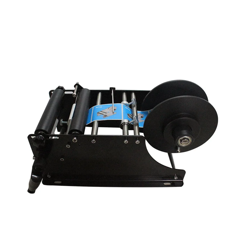 Manual labeling machine Small hand-cranked round bottle semi-automatic transparent labeling machine