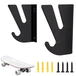 Skateboard Rack Wall Mount Longboard Holder Wall Mounted Double Layer Display Rack With Hardware For Snowboards Electric