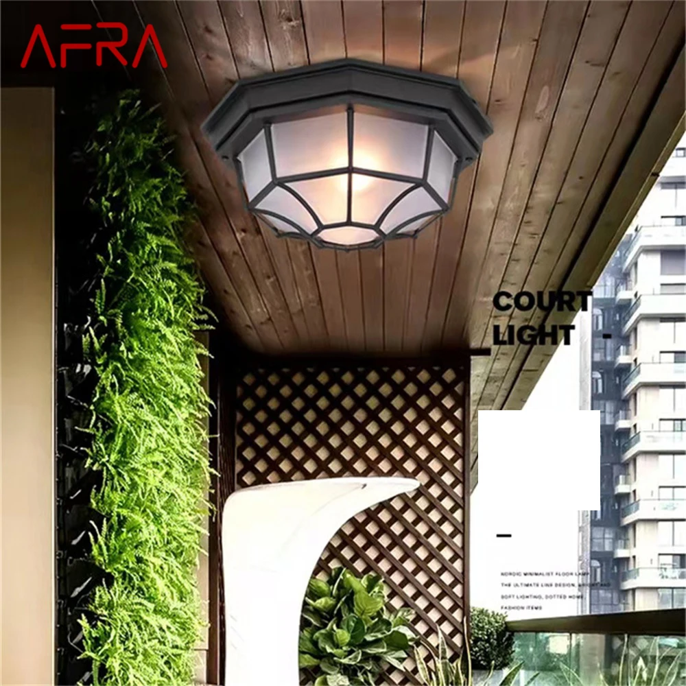 

AFRA European Style Ceiling Light Outdoor Modern LED Lamp Waterproof for Home Corridor Decoration