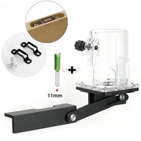 2 in 1 Slotted Base and Fastening Bracket for 65mm Trimming Machine,Invisible Fasteners Wood Milling Base Slotting Guide Locator