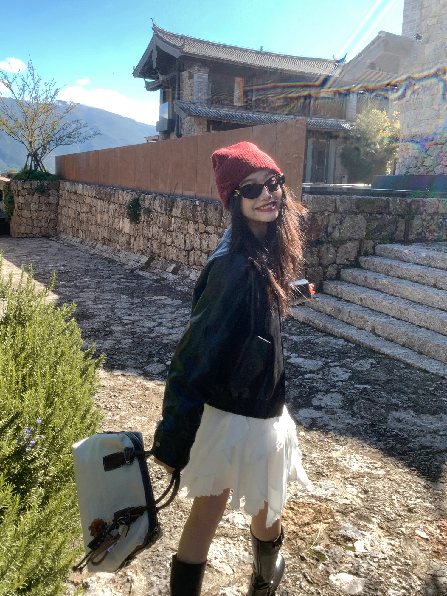 

Pusumede Retro Detachable Fur Collar Bla Leather Jaet Women's Cotton Insert ort Jaet Coat Youth Long Sve Zipper