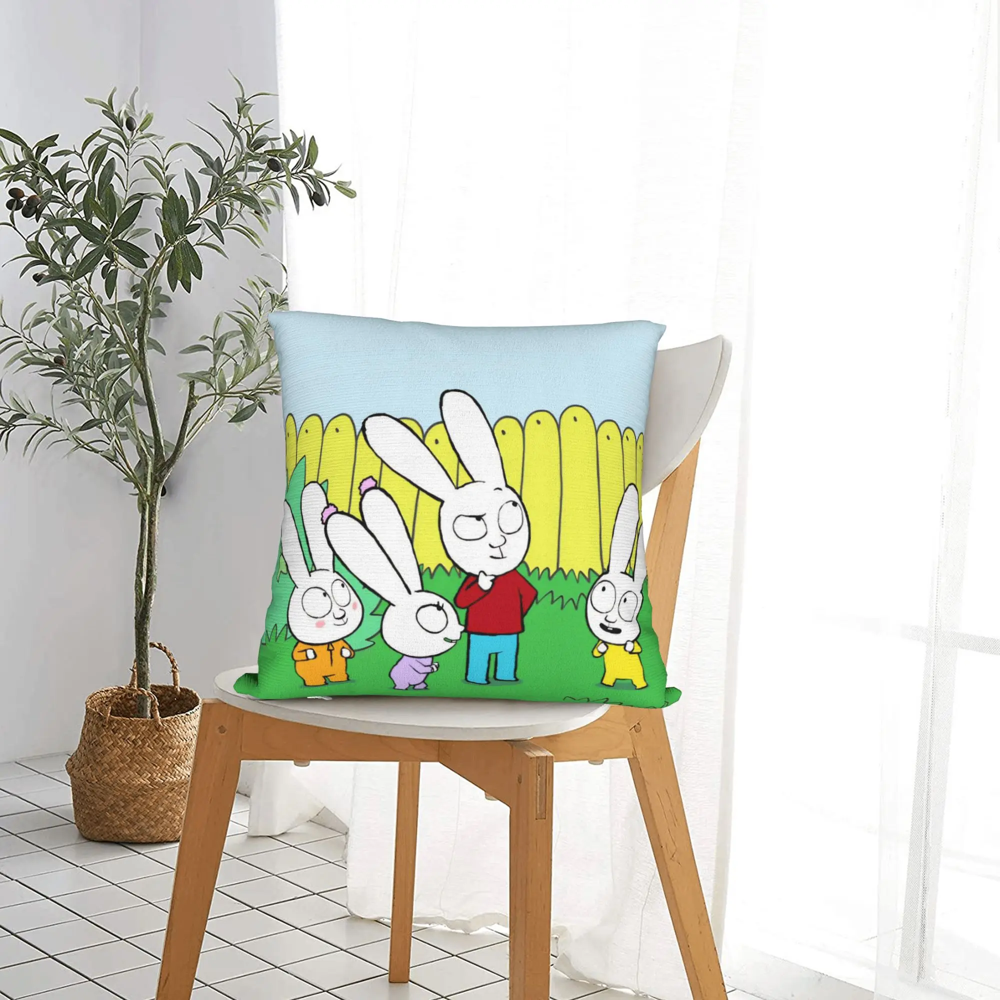 Simons Super Rabbit Square Pillowcases Polyester Bed Car Oh no Cushion Cover Cool Decorative Throw Pillow Case 40*40