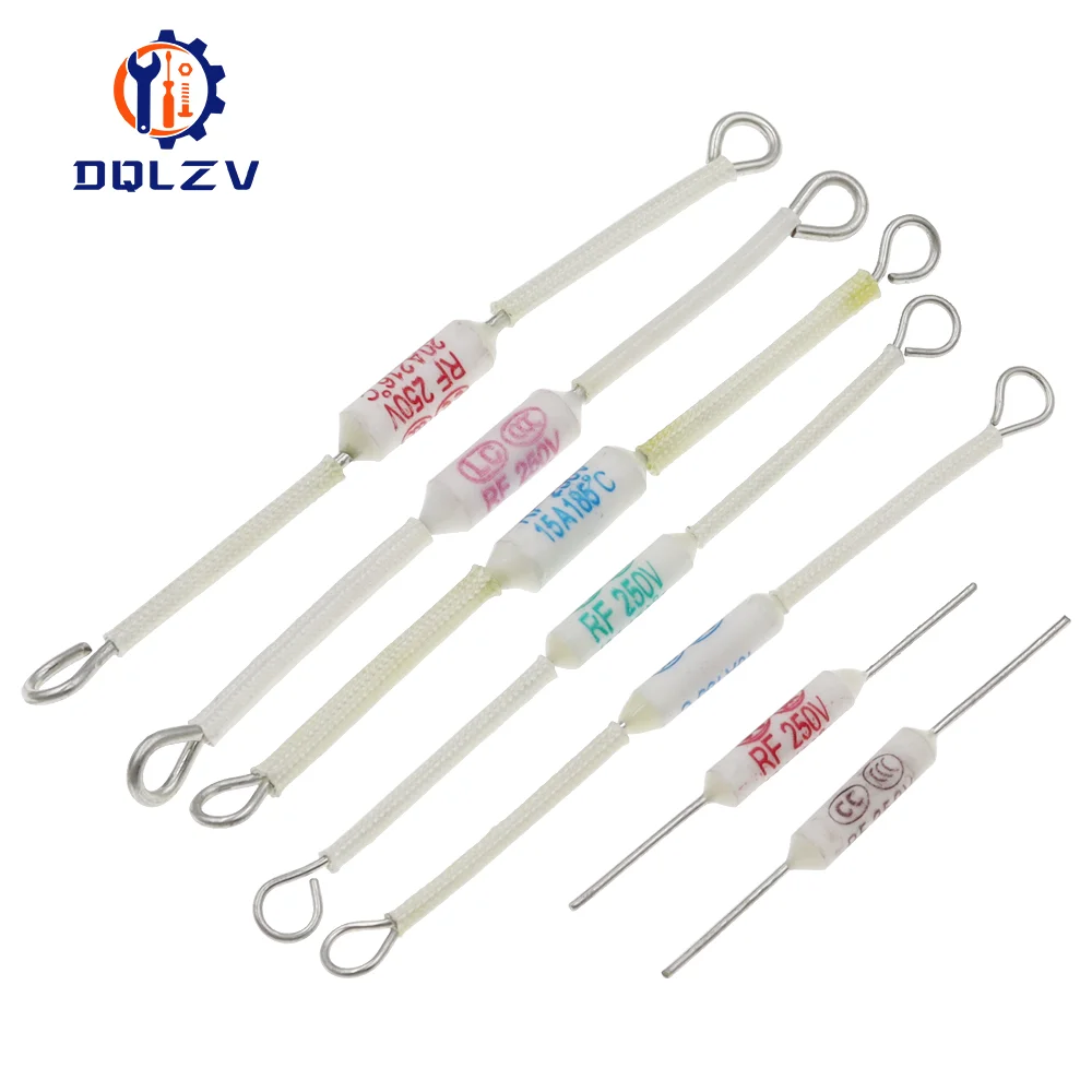 RF 250V 10A 15A 20A 250V Ceramic temperature fuse 130/155/165/185/216/230/240C Degrees Thermal Fuse Cutoff