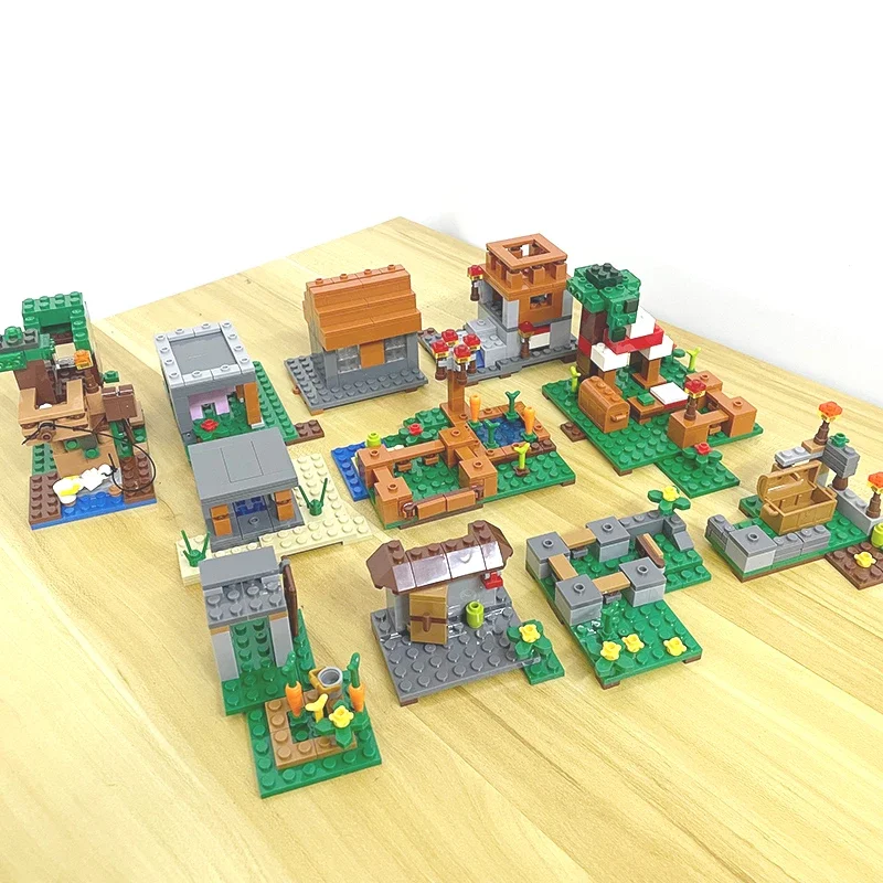 910+ PCS 3in1 DIY  Brick The Village Farm Treehouse Building Blocks  Educational Toys Christmas Birthday Gift for Children