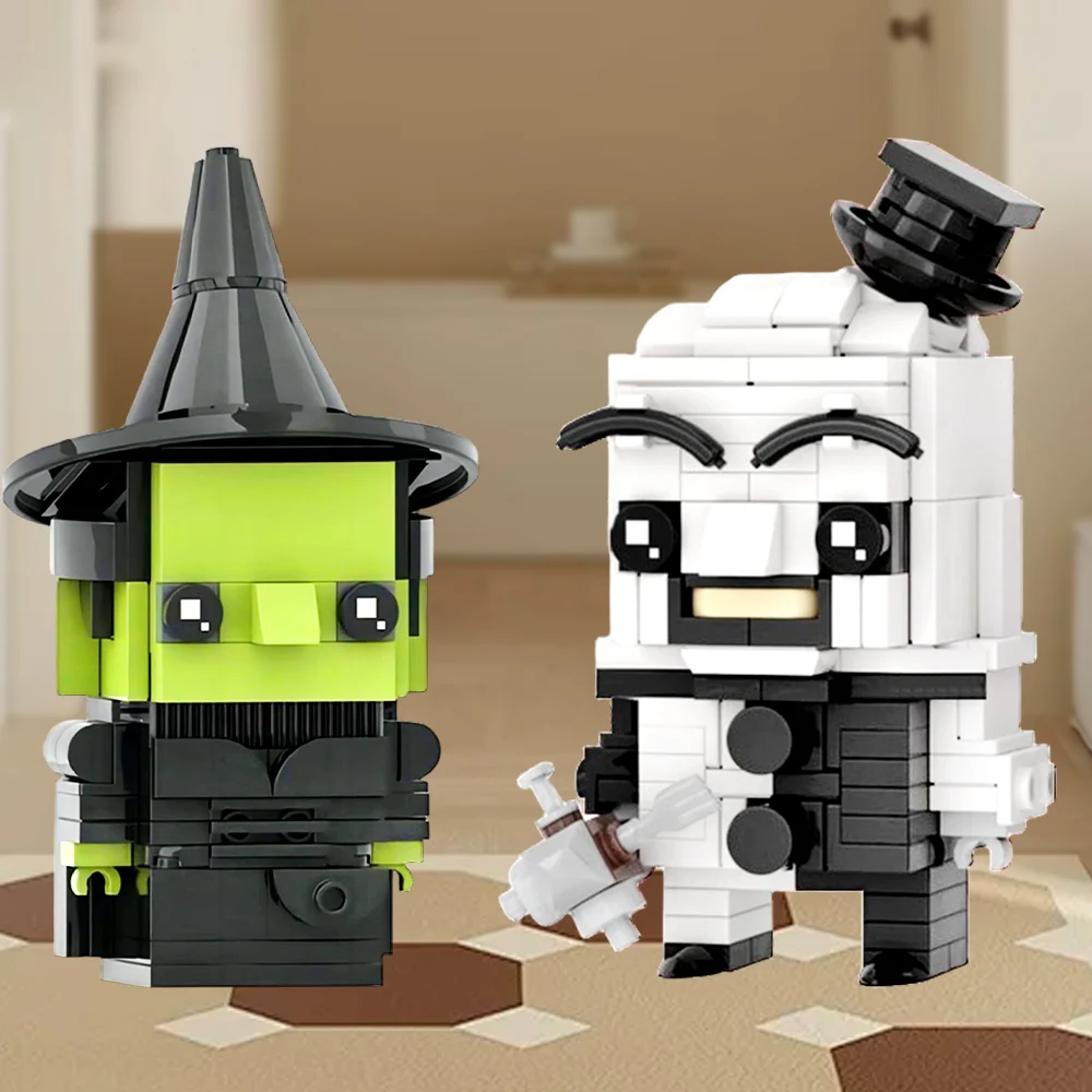 

MOC Halloween Horror Head Figure Building Blocks Set for Adults,Clown,Witch,Horror Decor for Fan, for Kids