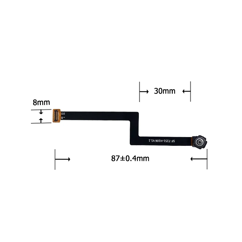 Custom Special Shape 0.3mp Global Shutter Mipi Interface 24 Pin Wide Angle OV7251 Monochrome Camera Module